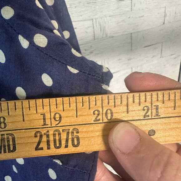 Birds of Paradise women’s polkadotted blouse button up lace back romantic - Picture 8 of 9